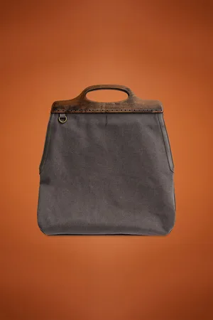 DOPPELGÄNGER Borsa donna in canvas con tracolla e manico rigido