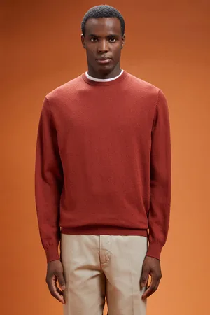 DOPPELGÄNGER Maglia uomo girocollo lana e cotone regular fit