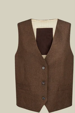 DOPPELGÄNGER Gilet donna Wool Blend spinato regular fit