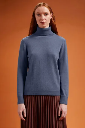 DOPPELGÄNGER Maglia donna a collo alto 100% cachemire regular fit