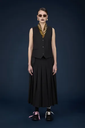 DOPPELGÄNGER Gilet donna formale con fodera rigata