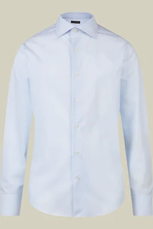 DOPPELGÄNGER Camicia classica uomo con collo classico e tessuto tinto filo a quadretti regular fit