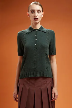 DOPPELGÄNGER Polo in maglia donna mezza manica regular fit