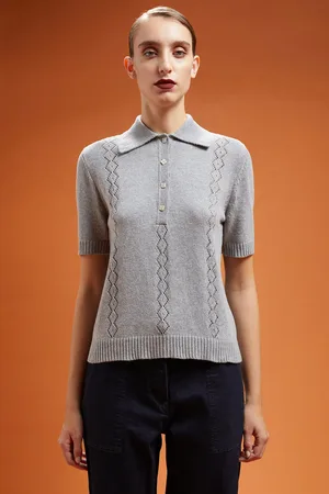DOPPELGÄNGER Polo in maglia donna mezza manica regular fit