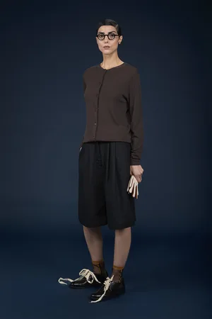DOPPELGÄNGER Cardigan donna girocollo