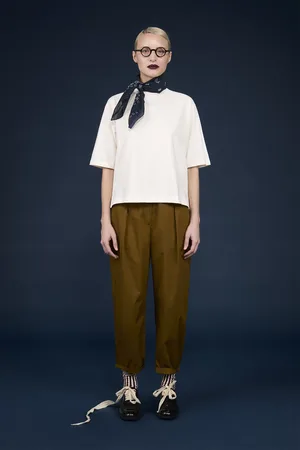 DOPPELGÄNGER T-shirt donna girocollo 100% cotone mezza manica regular fit