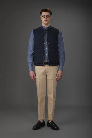 DOPPELGÄNGER Gilet uomo reversibile bi-colore con imbottitura leggera