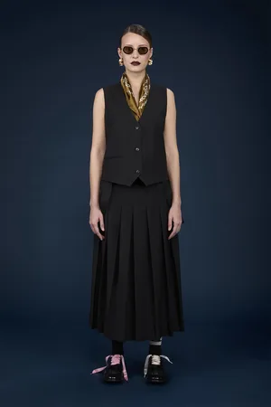 DOPPELGÄNGER Gilet donna formale con fodera rigata