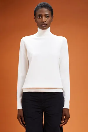 DOPPELGÄNGER Maglia donna a collo alto 100% cachemire regular fit