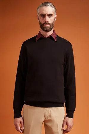 DOPPELGÄNGER Maglia uomo girocollo lana e cotone regular fit