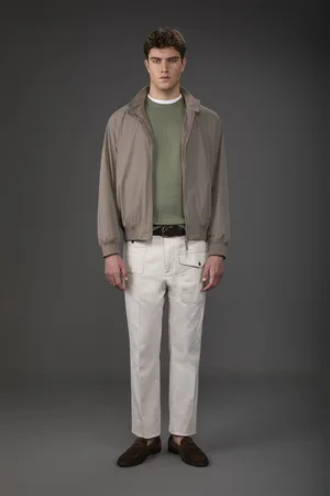 DOPPELGÄNGER Pantalone uomo work in tela diagonale regular fit