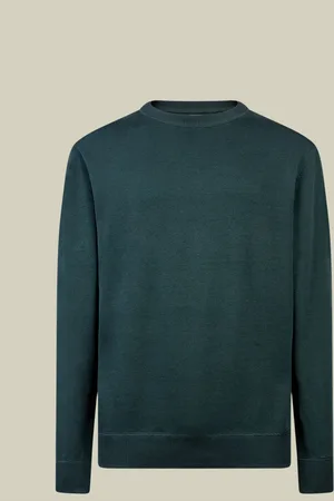 DOPPELGÄNGER Maglia uomo girocollo 100% cotone con dettagli effetto felpa regular fit