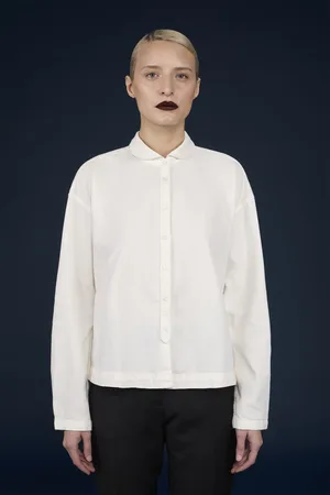 DOPPELGÄNGER Camicia casual 100% cotone tinta unita oversize