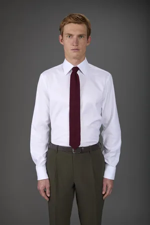 DOPPELGÄNGER Camicia uomo collo classico tessuto oxford leggero