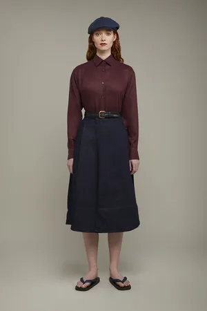 DOPPELGÄNGER Camicia donna con collo classico 100% lino