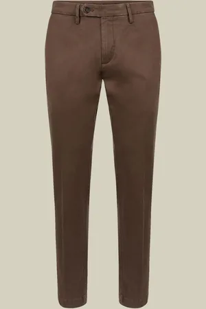 DOPPELGÄNGER Pantalone classico uomo chino in twill perfect fit