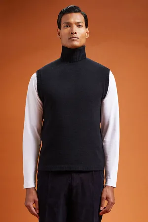 DOPPELGÄNGER Gilet uomo a collo alto Wool Blend alpaca regular fit