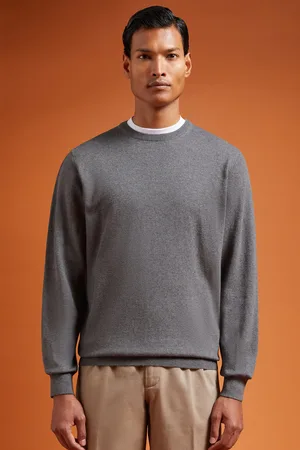 DOPPELGÄNGER Maglia uomo girocollo lana e cotone regular fit