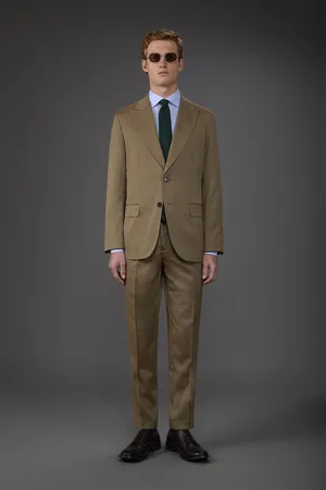 DOPPELGÄNGER Abito uomo monopetto con pantalone ad una pinces con tessuto dal disegno herringbone dall