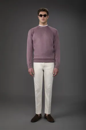 DOPPELGÄNGER Maglia uomo girocollo 100% cotone con maniche raglan