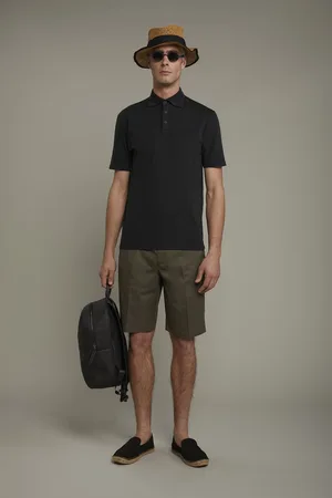 DOPPELGÄNGER Bermuda uomo classico costruzione twill regular fit