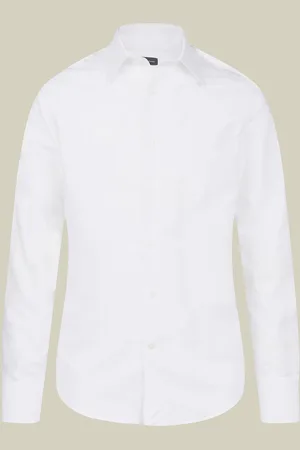 DOPPELGÄNGER Camicia classica uomo 100% cotone con collo classico e tessuto pinpoint regular fit