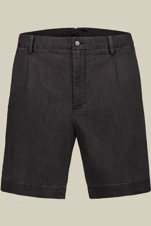 DOPPELGÄNGER Bermuda uomo con una pince tessuto chambray