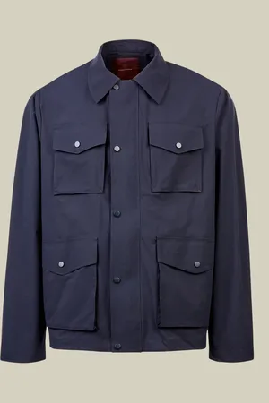 DOPPELGÄNGER Giacca guscio uomo in tessuto tecnico stretch regular fit