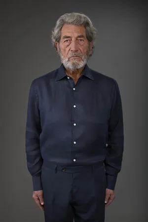 DOPPELGÄNGER Camicia uomo casual collo classico 100% lino