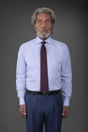 DOPPELGÄNGER Camicia uomo rigata collo classico 100% cotone