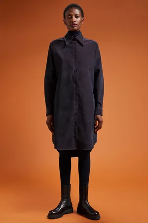 DOPPELGÄNGER Abito donna chemisier in velluto 1000 righe regular fit