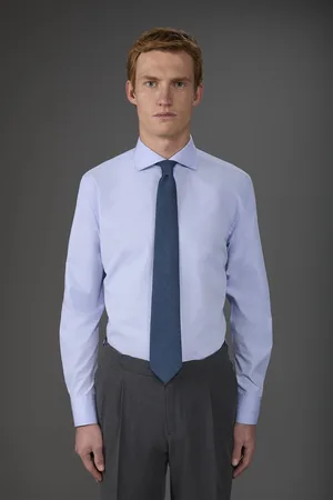 DOPPELGÄNGER Camicia classica collo francese uomo tinta unita