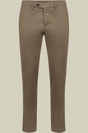 DOPPELGÄNGER Pantalone classico uomo chino in twill perfect fit