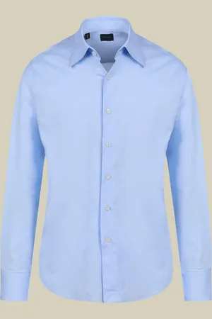 DOPPELGÄNGER Camicia classica uomo 100% cotone con collo classico e spina di pesce regular fit