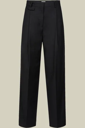 DOPPELGÄNGER Pantalone donna tinta unita con elastici sui lati