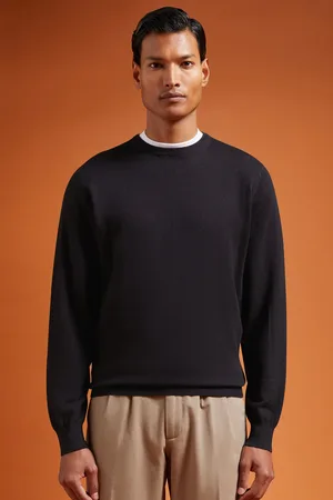 DOPPELGÄNGER Maglia uomo girocollo lana e cotone regular fit