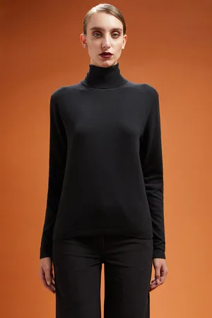 DOPPELGÄNGER Maglia donna collo alto misto lana a cachemire regular fit