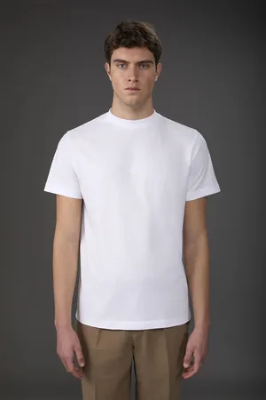 DOPPELGÄNGER T-shirt uomo manica corta in jersey con colletto 100% cotone