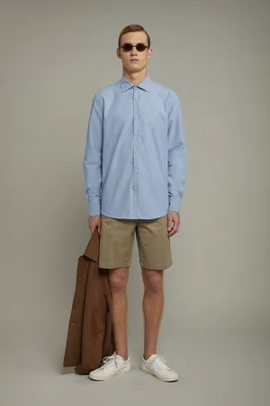 DOPPELGÄNGER Bermuda uomo classico costruzione twill regular fit