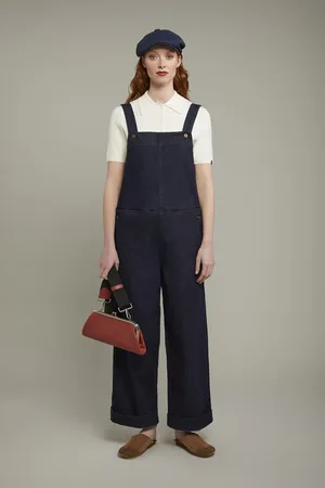 DOPPELGÄNGER Salopette donna in denim 100% cotone regular fit