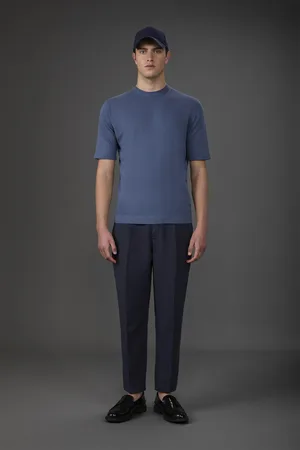 DOPPELGÄNGER T-shirt uomo in maglia maniche corte 100% cotone doppio ritorto