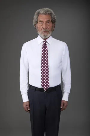 DOPPELGÄNGER Camicia uomo stretch collo classico tessuto in nylon elasticizzato costruzione twill