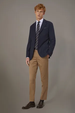 DOPPELGÄNGER Pantalone chino regular fit costruzione twill
