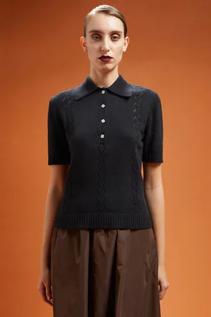 DOPPELGÄNGER Polo in maglia donna mezza manica regular fit