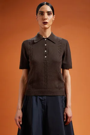 DOPPELGÄNGER Polo in maglia donna mezza manica regular fit