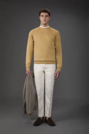 DOPPELGÄNGER Maglia uomo girocollo 100% cotone con maniche raglan