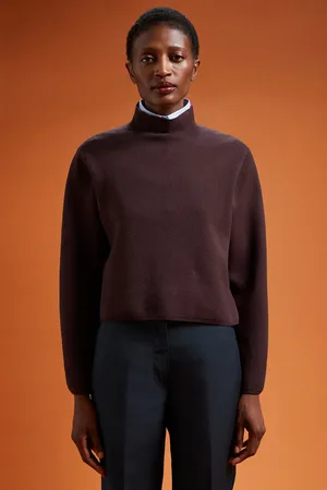 DOPPELGÄNGER Maglia donna a manica lunga con collo a vulcano regular fit