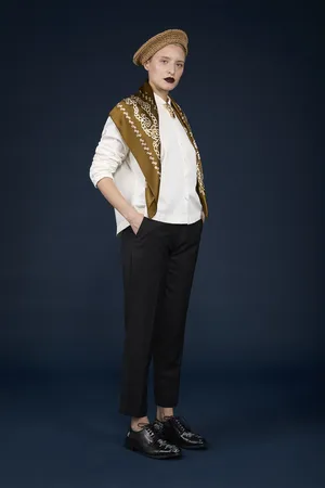 DOPPELGÄNGER Pantalone chino classico donna regular fit