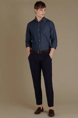 DOPPELGÄNGER Pantaloni uomo con doppia pince