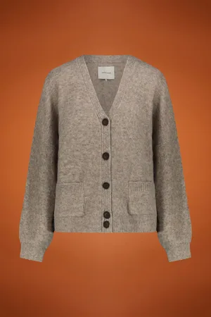 DOPPELGÄNGER Cardigan donna scollo a V misto lana